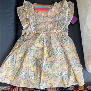 Yellow floral smocked NWT sz 2T
